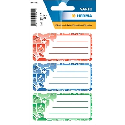 Image of HERMA 5561 Social Icons Book Labels Self Adhesive School for Kids Girls Boys 6