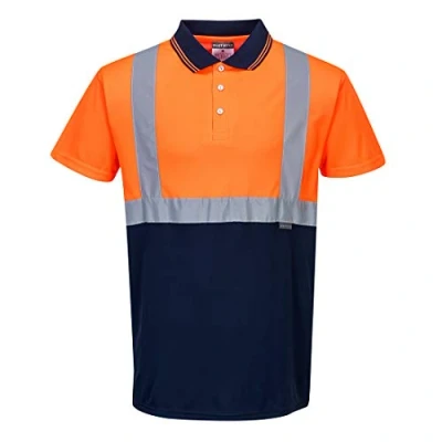 Image of Portwest Two Tone Polo, Size: 4XL, Colour: Orange/Navy, S479ONR4XL