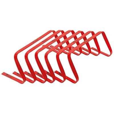 Image of Precision 9inch High Flat Hurdles Set Red (Set of 6) Black, K REY TR597