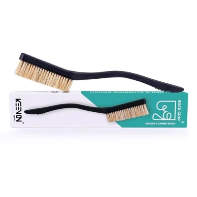 Image of KEENON SPORTS Climbing Brush Boulder Dense Natural Hair Bristles Effective Cleaning of Handles and Kicks when Bouldering For Secure Grip (Black)