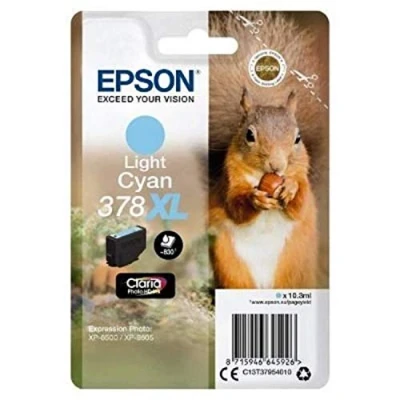 Image of Epson 378XL Light Cyan Squirrel High Yield Genuine, Claria Photo HD Ink Cartridge