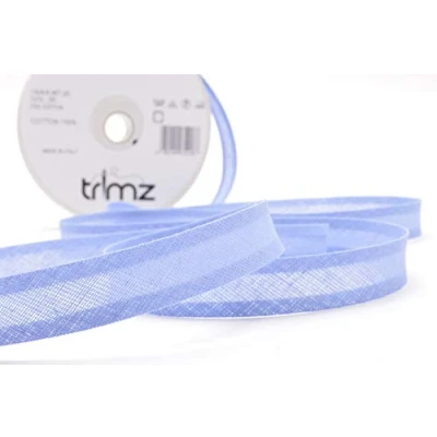 Image of Inastri 14/ 4/ 4 mm Cotton Bias Binding, Blue (Cornflower Blue) 25