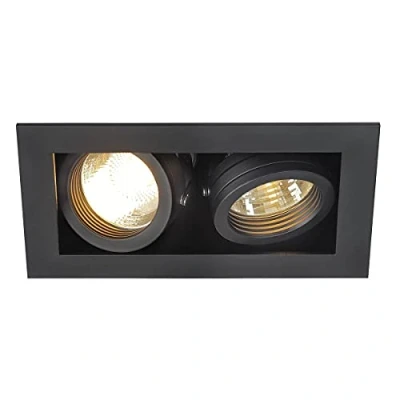 Image of SLV recessed KADUX 2, floodlight, spot, Ceiling, Built in LED, Internal Lighting / GU10 50W Black, Aluminium, 50 W