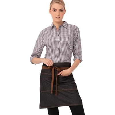 Image of Chef Works B344 Memphis Bistro Apron, Size: 609 mm L x 812 W, Colour: Black