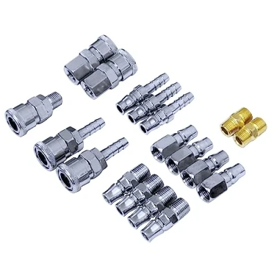 Image of 18PCS Air Compressor Connector Coupler Hose Quick Connect Pneumatic Fittings Setmpressor Set