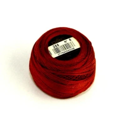 Image of DMC Cotton Perle Thread Size 8 355 per 10 Gram Ball