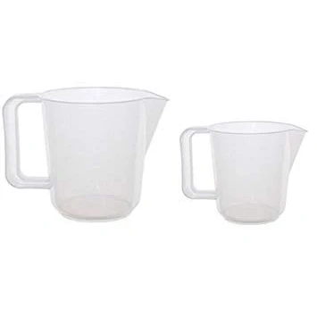 Image of Plastic Kitchen Jugs 500ml &amp; 1000ml Measuring Mixing Preparation 1 2 Pint Jug