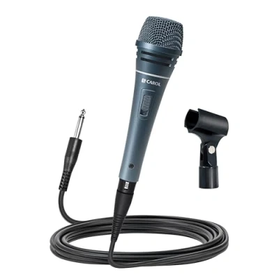 Image of CAROL Sigma plus2 Dynamic Microphone Wired Style for Live Performances, Professional Singing, Handheld Supercardioid Mic, w/ 14.8ft Detachable XLR to 1/4&quot; Cable, On/Off Switch w/Mic Clip (Σ Plus2)