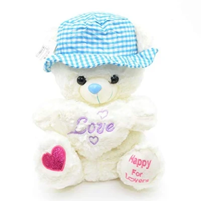 Image of SHATCHI Cute Soft Puppy Gifts for Wife Girlfriend Valentine’s Day Birthday Anniversary Couples, 46cm White Teddy Bear (LED)