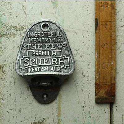 Image of HARDWARE FOR YOU LTD Spitfire Rustic Vintage Wall Mounted CAST Iron Bottle Opener