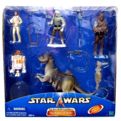 Image of Star Wars The Battle Of Hoth 5 Figure Pack with Accessories (Princess Leia, Chewbacca, Luke Skywalker Tauntaun, R3 A2) Empire Strikes Back