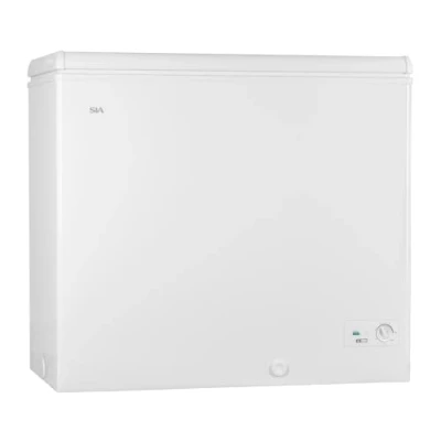 Image of SIA HSCHF196WH/E Freestanding 196L White Chest Freezer With Removable Wire Basket, Adjustable Temperature Control, E Rated, 2 Years Parts And Labour Guarantee