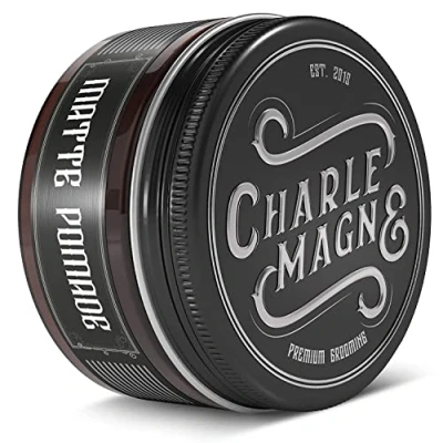Image of Charlemagne Matte Pomade Hair for Men Wax Finish 100 ml Styling Developed by Barbers, Made in Germany (Matte (100g (Pack of 1))