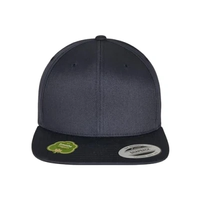 Image of Flexfit Unisex 6089oc organic Cotton Snapback Baseball Cap, Dark Navy Blue