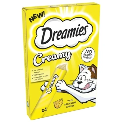 Image of Dreamies Creamy Cat Treats with Cheese 4 x 10 g