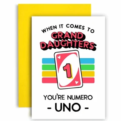 Image of Huxters Birthday Card for Granddaughter Your Numero Uno Funny Her 14.8cm (Granddaughter)