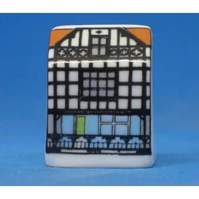 Image of Birchcroft Porcelain China Collectible Thimble Providence House with Display Box