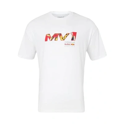 Image of Castore 2024 Red Bull Racing Max Verstappen Pop Art Oversized T Shirt (White), TU5435