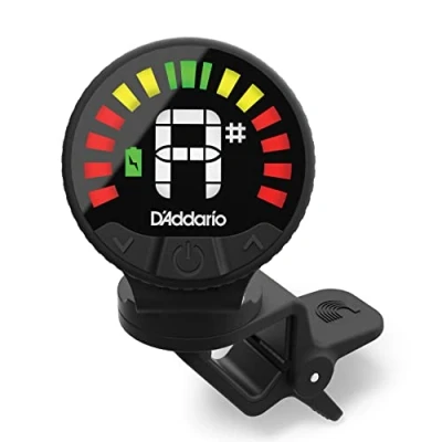 Image of D&#039;Addario Nexxus 360 Rechargeable Guitar Tuner Clip On Acoustic Electric 24 Hours of Tuning Time per Charge Rotates degrees