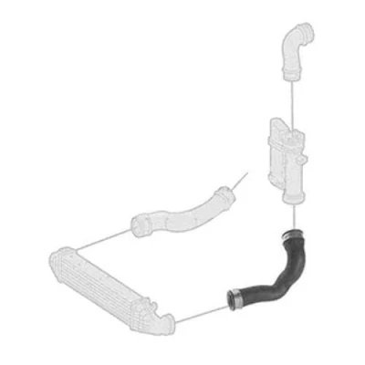 Image of 2115283982, A2115283982 Turbocharger hose BORG &amp; BECK BTH1331 Polychloroprene (Neoprene) without clip MERCEDES BENZ: E Class T modell