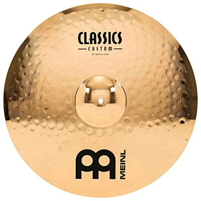 Image of Meinl Cymbals Classics Custom Brilliant Ride Medium Cymbal 20 inch (Video) for Drum Set (50,80cm) B12 Bronze, Finish, Made in Germany (CC20MR B)