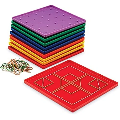 Image of Learning Resources 5x5 Pin Geoboard (Set of 10)