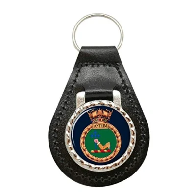Image of HMS Antrim, Royal Navy Leather Key Fob