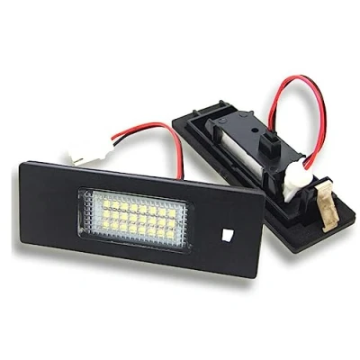 Image of VIGORFLYRUN PARTS LTD 2pcs Car Led License Plate Light Tail for E81 E87 E63 E64 E89 Z4 F20 F21 DXY88, No Error 24 Leds Canbus Auto