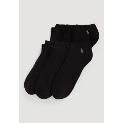 Image of Polo Ralph Lauren Cushioned Lowcutsock 6PACK Socks, Men&#039;s, Size: One Size, Black