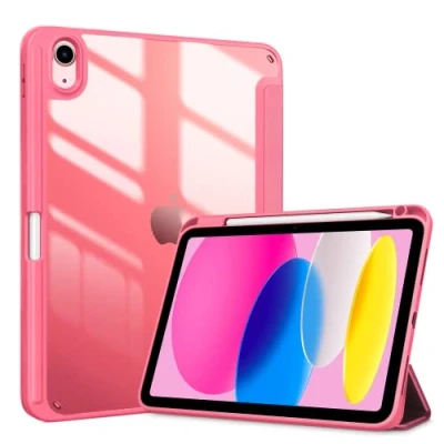 Image of ProCase for iPad 10th Generation Case with Pencil Holder 2022 10.9 Inch, Clear Back 10 Case, Gen A2696 A2757 A2777 Pink