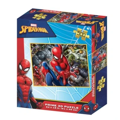 Image of PRIME 3D Marvel Spider Man Lenticular Jigsaw Puzzle 61cm x 46cm 500 pcs Games &amp; Puzzles Ages 6+