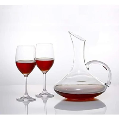 Image of Crystal Red Wine Decanter 100% Hand Blown Lead Free Glass Carafe Gift