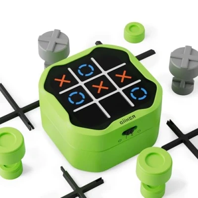Image of GiiKER Tic Tac Toe Bolt Game, Original 3 in 1 Handheld Puzzle Game Console, Portable Travel Games for Car Ride, Board Kids and Adults, Birthday Gifts Ages 3+