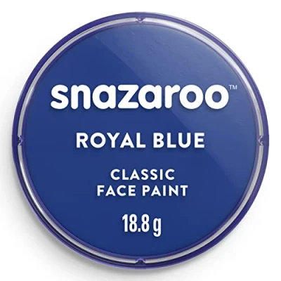 Image of Snazaroo Royal Blue Make Up (18 ml) Classic Face Paint, Perfect for Parties, Cosplay, Animals Events, Carnival, Halloween, &amp; More