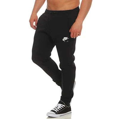 Image of Nike M NSW JOGGER FLC AIR HRTG Trousers for Men, Negro (Black / White), 2XL