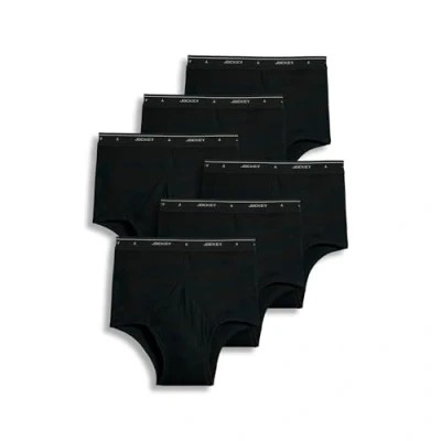 Image of Jockey Men&#039;s Underwear Big Man Classic Brief 6 Pack, black, 46