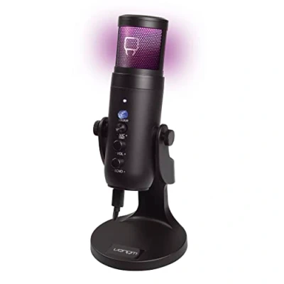 Image of Venom USB Cardioid Streaming Microphone with LED Light Mesh Grill (PS5 / PS4 PC)
