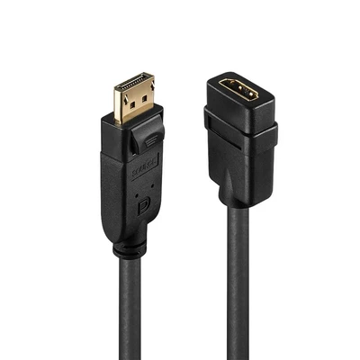 Image of LINDY DisplayPort to HDMI Adapter Cable, Black