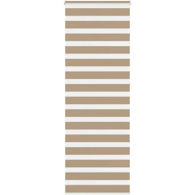 Image of vidaXL Zebra Blind Sand Brown 85x230 cm Fabric Width 80.9 Polyester