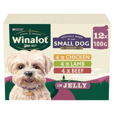 Image of Winalot Meaty Chunks Small Dog Mixed in Jelly Wet Food 12x100g (Pack of 4)