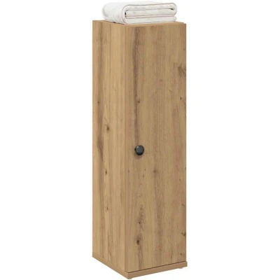 Image of vidaXL Bathroom Cabinet with Roll Holder Artisan Oak 20.5x22x72 cm