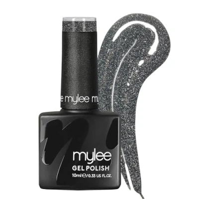 Image of Mylee Reflective Gel Nail Polish 10ml [GoLightly] UV/LED Soak Off Art Manicure Pedicure for Professional, Salon &amp; Home Use [Spotlight Range] Long Lasting Easy to Apply