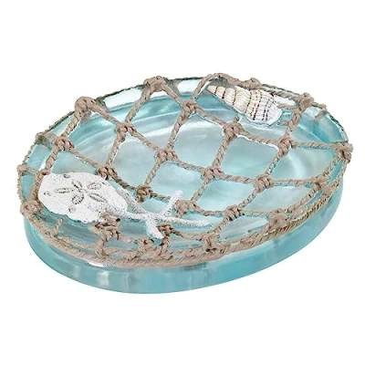 Image of Avanti Linens Seaglass Collection, Resin, Multicolor, Soap Dish
