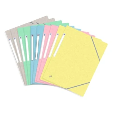 Image of Oxford Document Wallets A4, Assorted Pastel Colours, Pack of 10