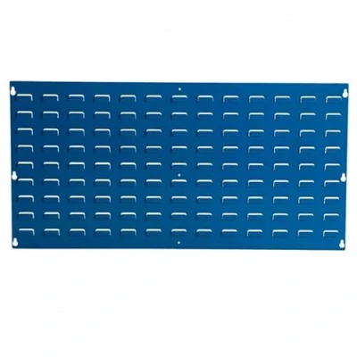 Image of BiGDUG Louvre Panel Blue Steel Landscape Storage Rack for Wall Mounting Includes 117 Louvres (500H x 1000W mm)