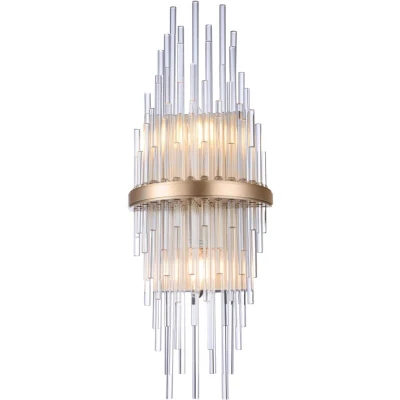 Image of Reykjavik 2 Light Wall Lamp Champagne, E14