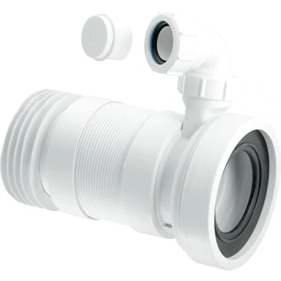 Image of McAlpine WC F23RV 4&quot; Flexible Connector, Medium Length, with 1 1/4&quot; Universal Vent Boss