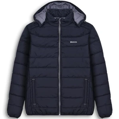 Image of Lambretta Mens Padded Hooded Outdoor Warm Winter Puffer Jacket S