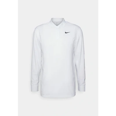 Image of Nike Golf M NK DF Vctry Solid LS Polo shirt, Men&#039;s, Size: Large, White/black