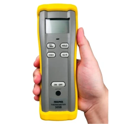 Image of TECPEL DTM 305B digital Single input Thermometer with type k bead thermocouple